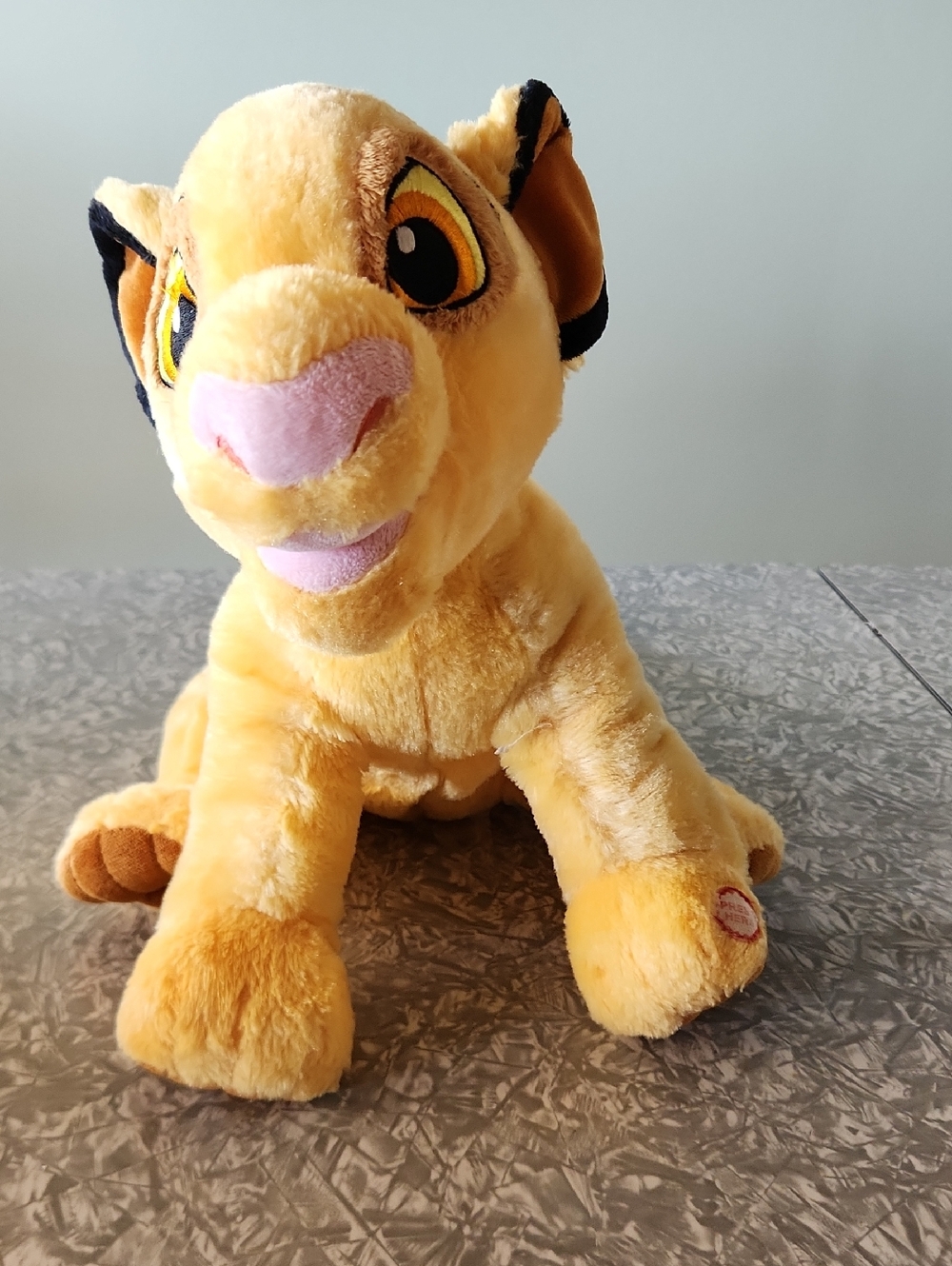 Disney Simba Plush Toy in Yellow with Pink Nose